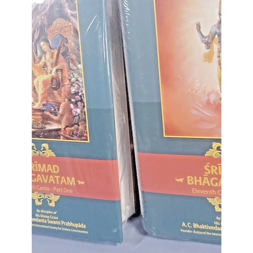 Srimad Bhagavatam 11th Canto Part 1 & 2 Lot Hardcover BBT Prabhupada Books NEW